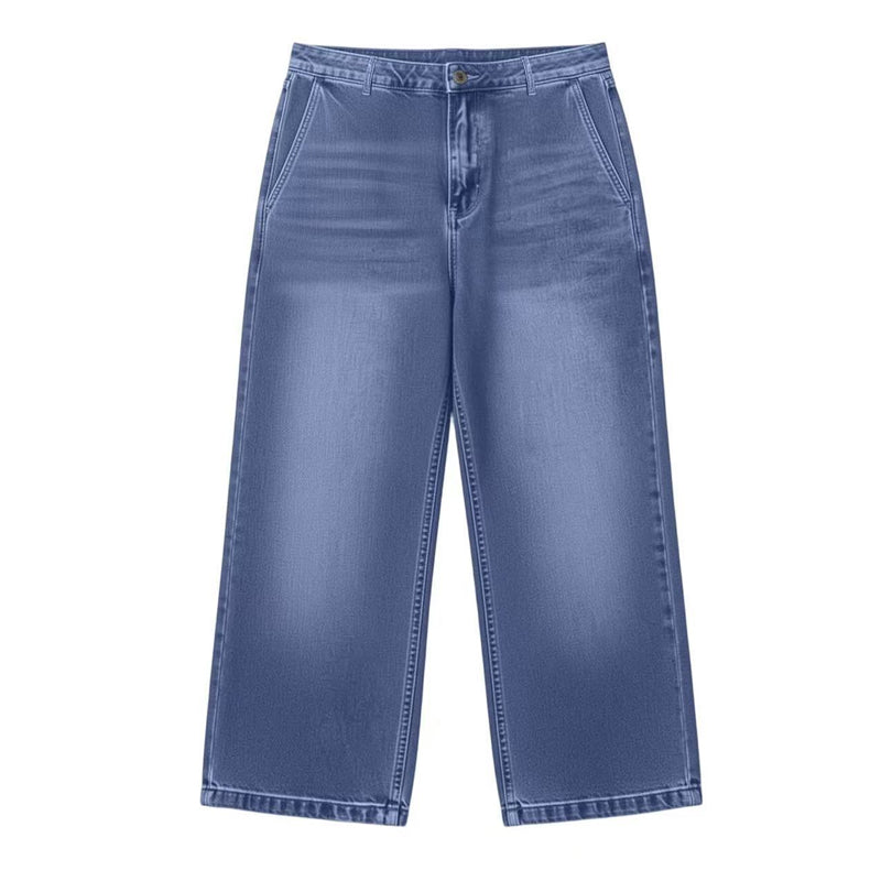 Damen lässige verkürzte Jeans mit geradem Bein