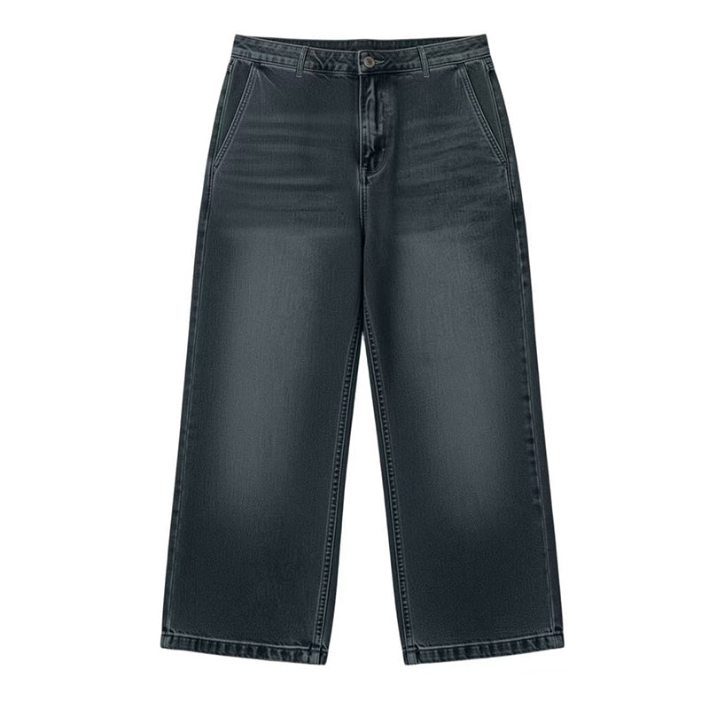 Damen lässige verkürzte Jeans mit geradem Bein