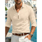 Herren Langarm Button-Up Kragenhemd