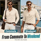 Herren Langarm Button-Up Kragenhemd