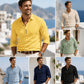 Herren Langarm Button-Up Kragenhemd