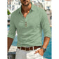 Herren Langarm Button-Up Kragenhemd