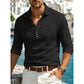 Herren Langarm Button-Up Kragenhemd