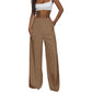 Damen hochtaillierte Weitbein-Hose