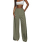 Damen hochtaillierte Weitbein-Hose