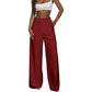Damen hochtaillierte Weitbein-Hose