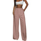 Damen hochtaillierte Weitbein-Hose