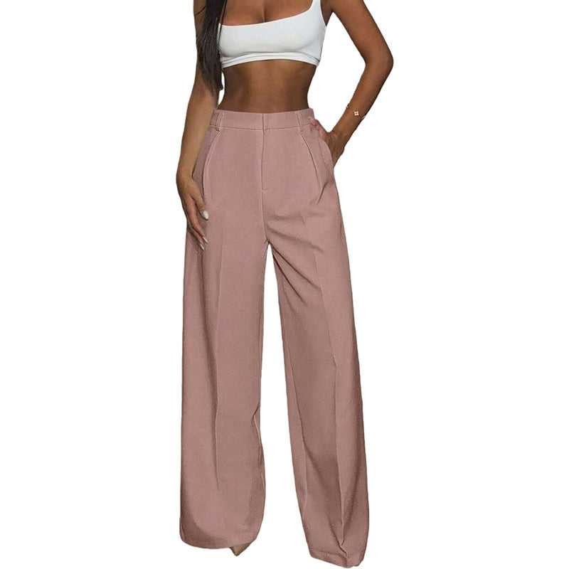 Damen hochtaillierte Weitbein-Hose