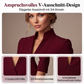 Elegantes figurbetontes Kleid mit Stehkragen und V-Ausschnitt