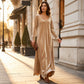 Elegantes Damen-Maxikleid mit langen Ärmeln