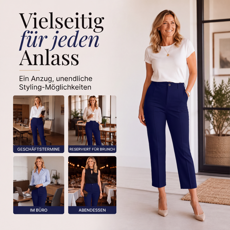 📢📢50%Rabatt!!!🎉⭐ 4,9 Sterne – nicht ohne Grund! Hochtaillierte Damen-Cropped-Anzughosen