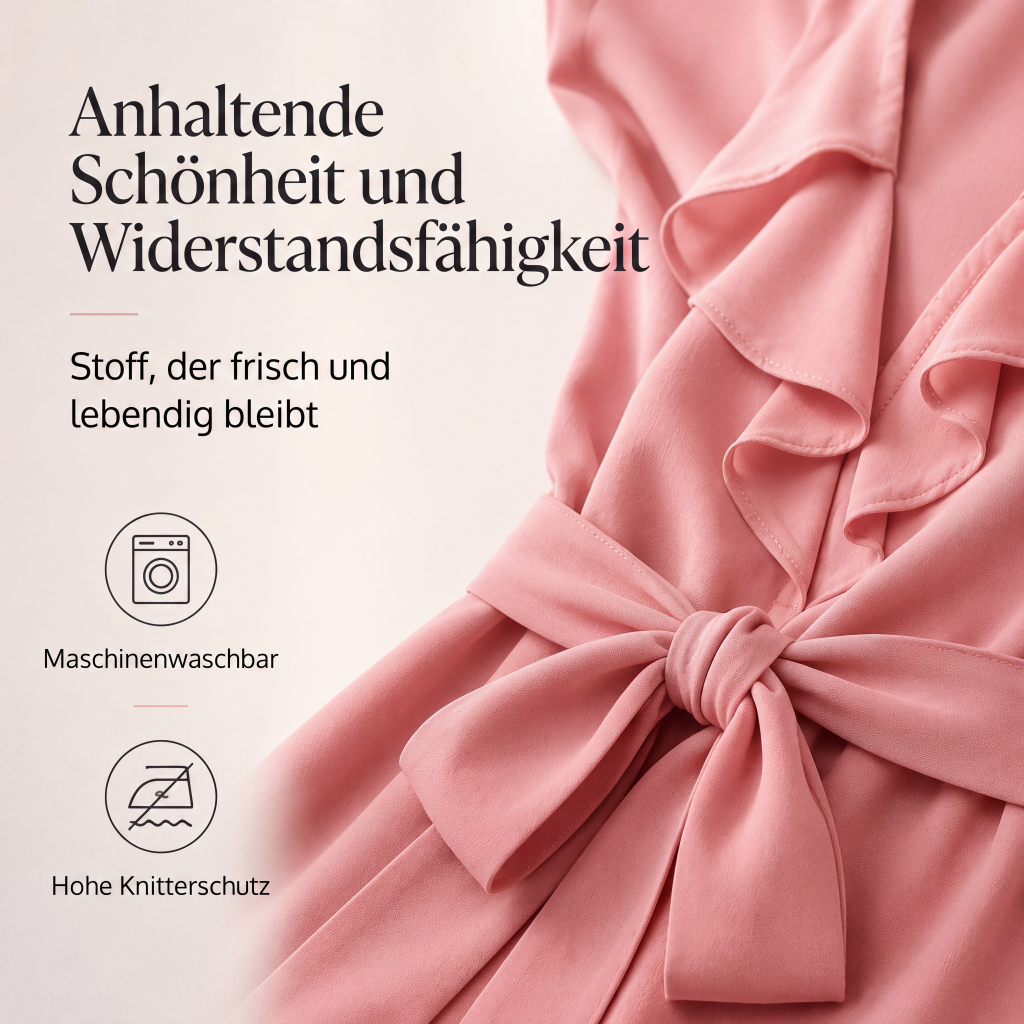 Elegante Damenbluse mit Rüschen und Taillengürtel