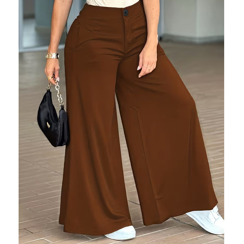 Damen bequeme, locker sitzende Palazzo-Loungewear-Hose.