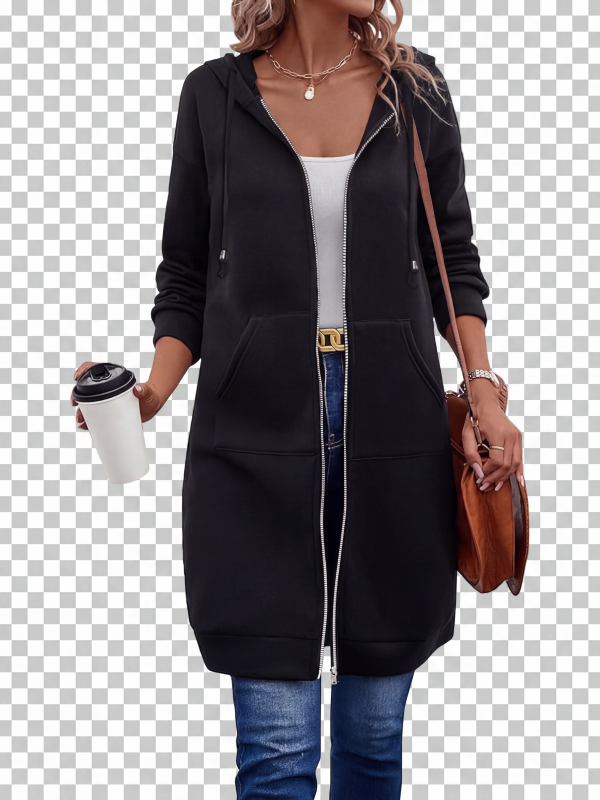 🔥Beliebtes Produkt ！🔥✨Damen Fleece‑Kapuzenpullover mit Reißverschluss
