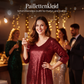 Damen Paillettenkleid mit V-Ausschnitt und Glitzer
