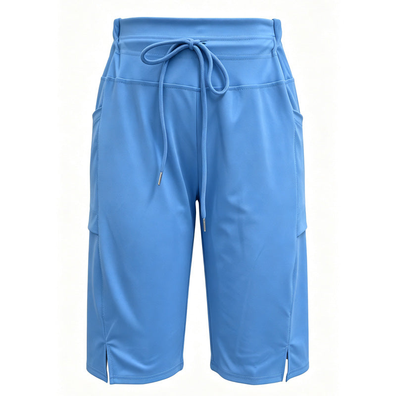 Lässige knielange Capri-Hose mit Kordelzug für Damen