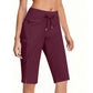 Lässige knielange Capri-Hose mit Kordelzug für Damen