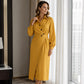🔥Frühherbst-Sonderangebote – Midi-Shirtkleid für Damen mit Reverskragen und Taschen