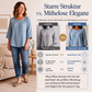 Oberteil für Damen, legeres Design mit Rundhalsausschnitt und 3/4-Ärmeln