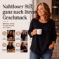 Oberteil für Damen, legeres Design mit Rundhalsausschnitt und 3/4-Ärmeln