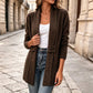 Damen lässiger zweireihiger Strickcardigan