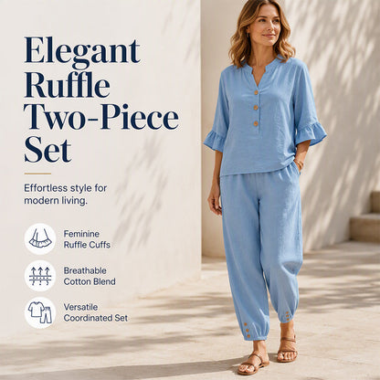 Damen lässiges zweiteiliges Set aus Oberteil und Hose