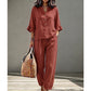 Damen lässiges zweiteiliges Set aus Oberteil und Hose