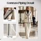 Damen Blazer und Hose mit Kontrastbesatz