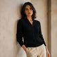 Damen Rippstrick-Zip-Up-Bomberjacke.