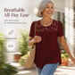 Elegantes T-Shirt mit Spitzenkragen