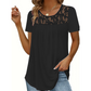 Elegantes T-Shirt mit Spitzenkragen