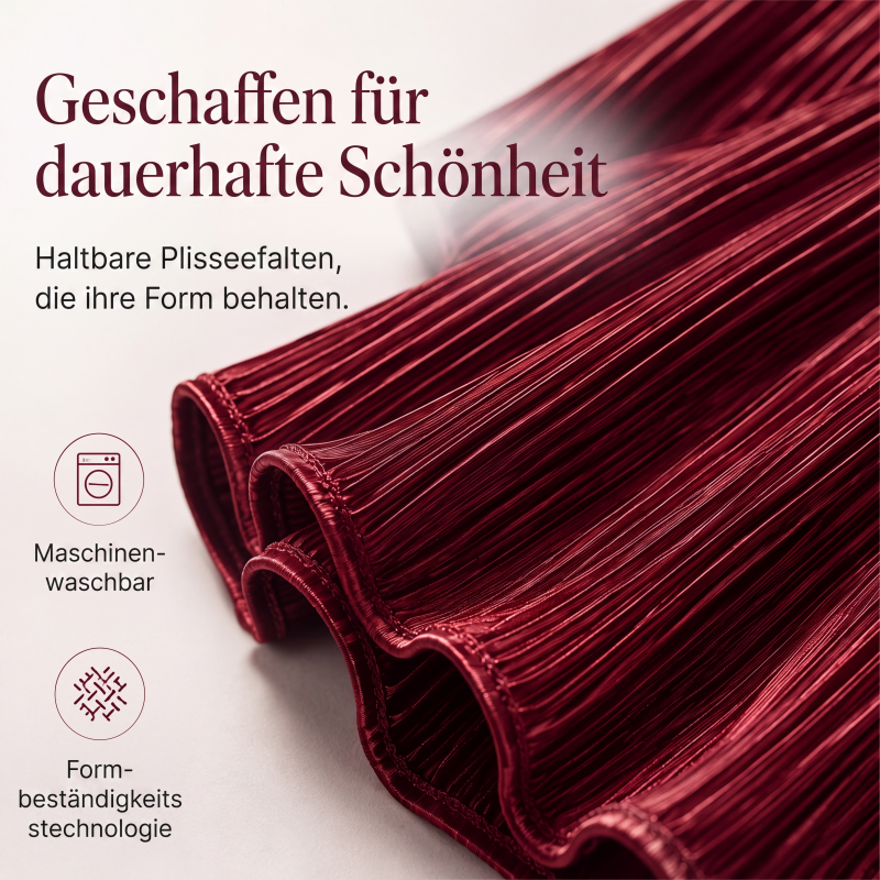 Langärmliges Plissee-Oberteil für Damen in Übergröße