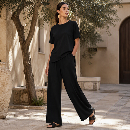 Weites Oberteil & Weite Hose Set für Damen