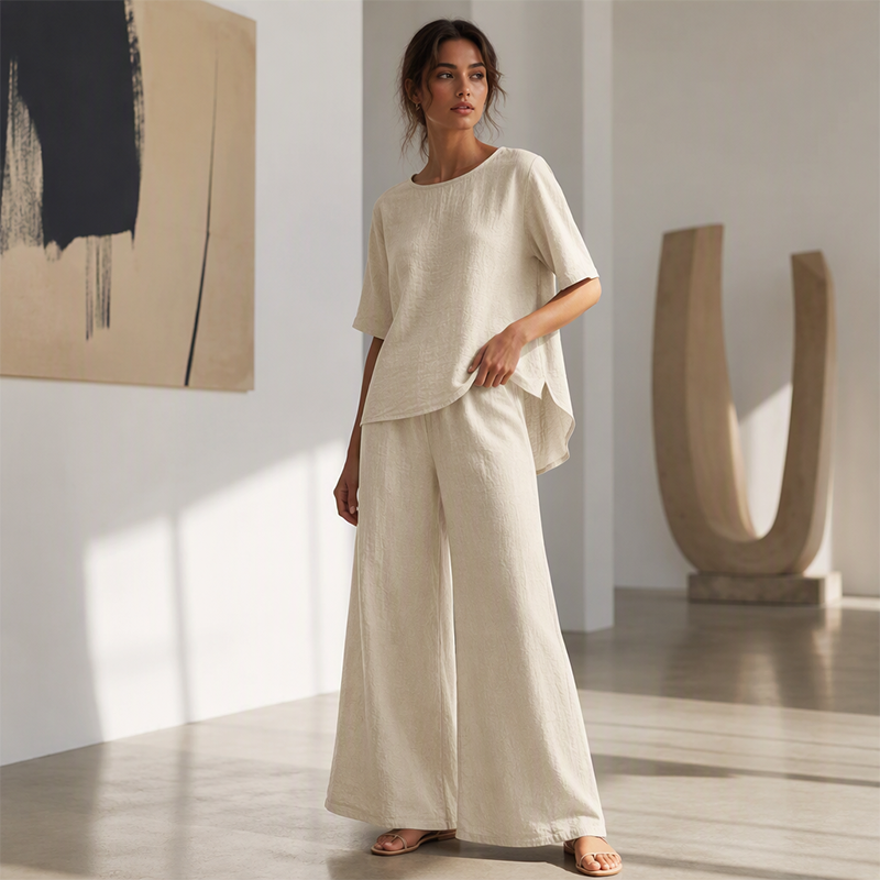 Weites Oberteil & Weite Hose Set für Damen