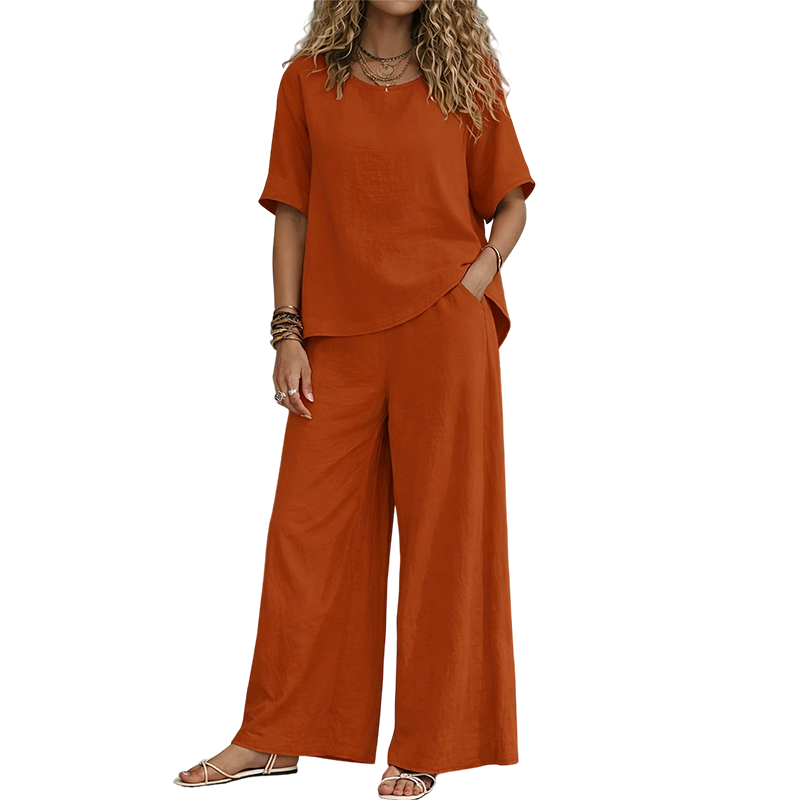 Weites Oberteil & Weite Hose Set für Damen