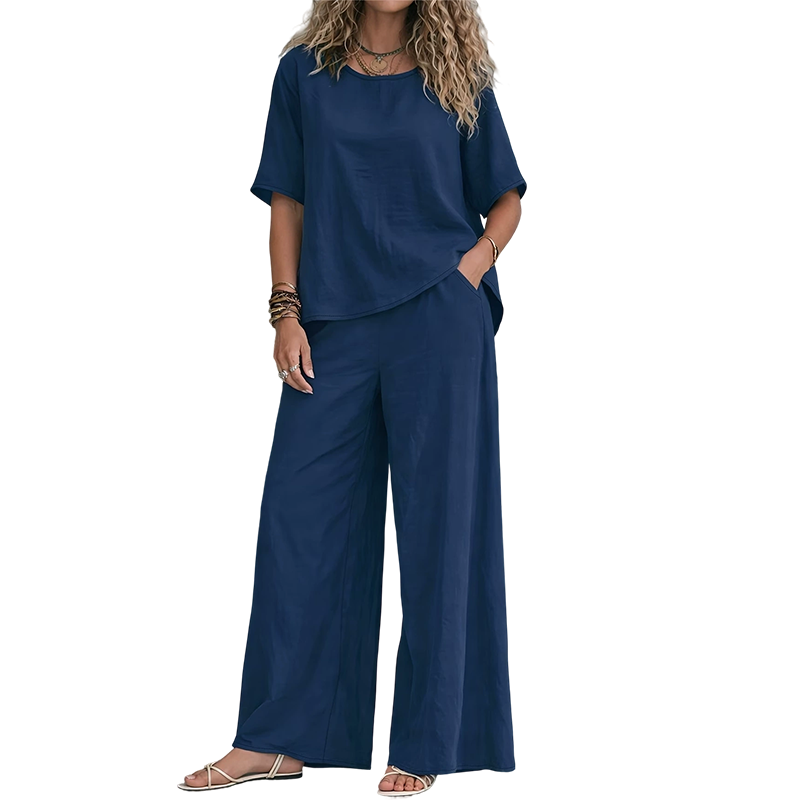 Weites Oberteil & Weite Hose Set für Damen