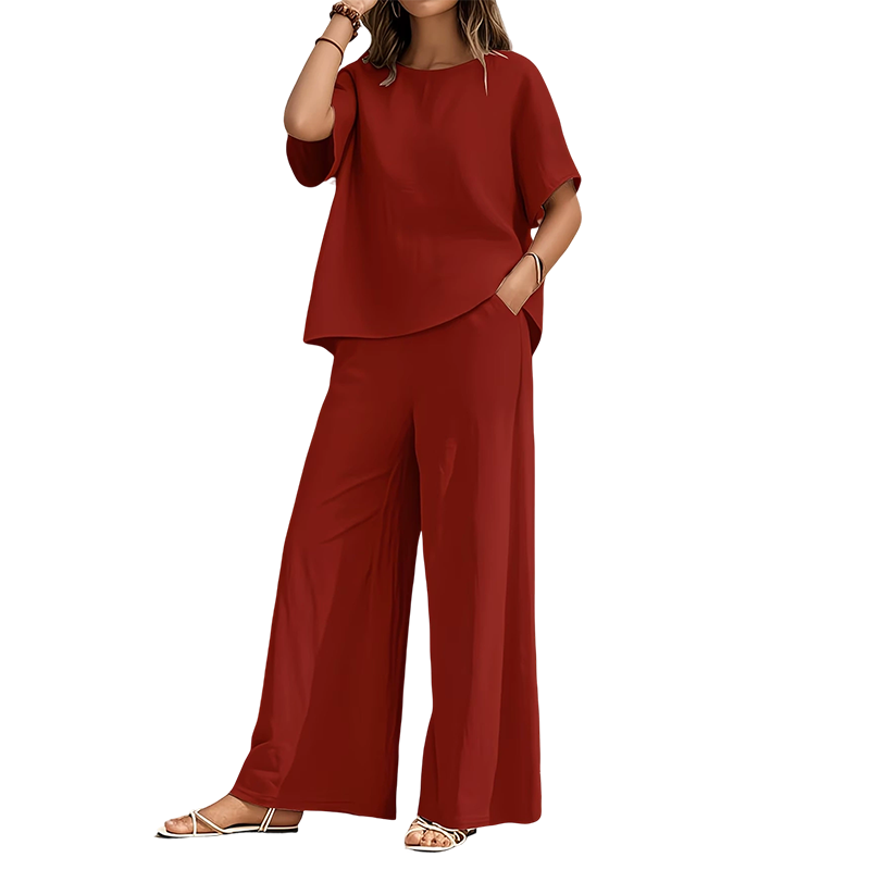 Weites Oberteil & Weite Hose Set für Damen