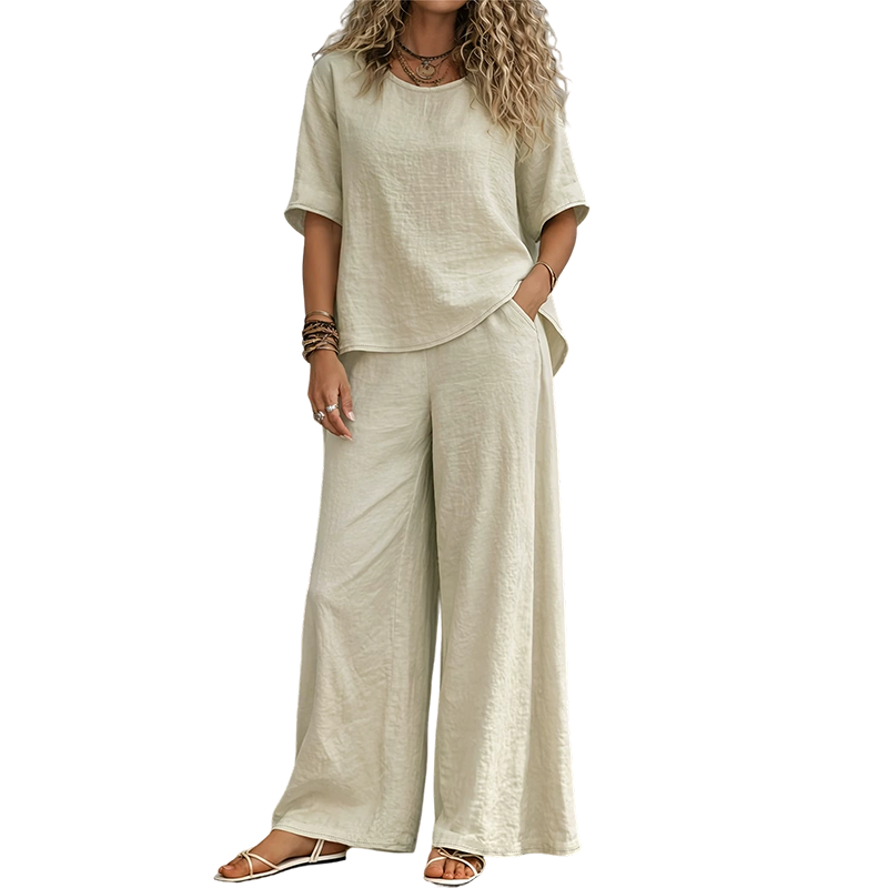Weites Oberteil & Weite Hose Set für Damen