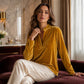 Elegantes Samt-Oberteil mit V-Ausschnitt für Damen