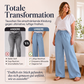 Damen-Casual-Hose mit Kordelzug und weitem Bein