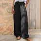 Damen-Casual-Hose mit Kordelzug und weitem Bein