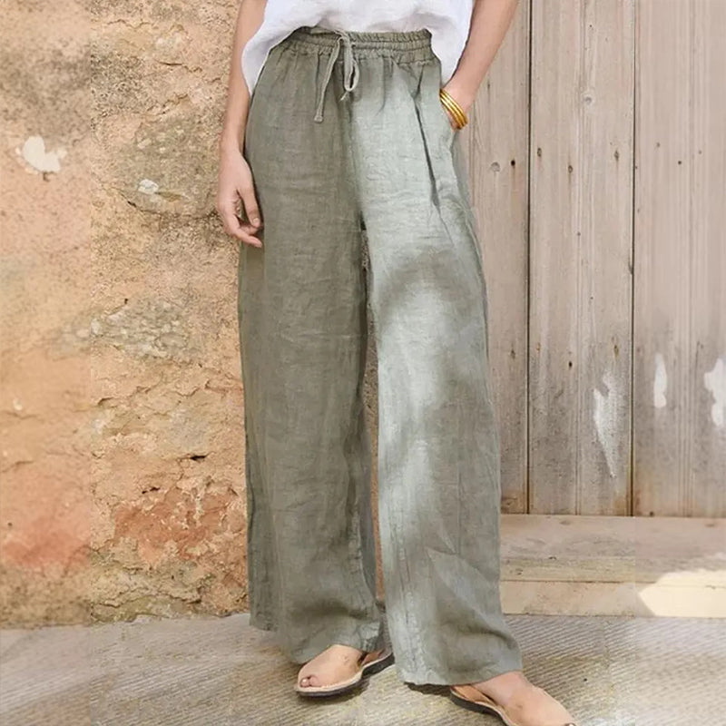 Damen-Casual-Hose mit Kordelzug und weitem Bein