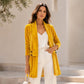 Zweireihige Samt-Strickjacke für Damen