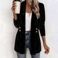 Zweireihige Samt-Strickjacke für Damen