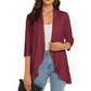 Damen-Cardigan mit 3/4-Ärmeln und offenem Vorderteil