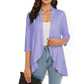 Damen-Cardigan mit 3/4-Ärmeln und offenem Vorderteil