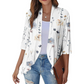 Damen-Cardigan mit 3/4-Ärmeln und offenem Vorderteil