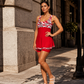 Damen elegantes geblümtes Badekleid mit Shorts