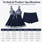 Damen elegantes geblümtes Badekleid mit Shorts