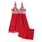 Damen elegantes geblümtes Badekleid mit Shorts